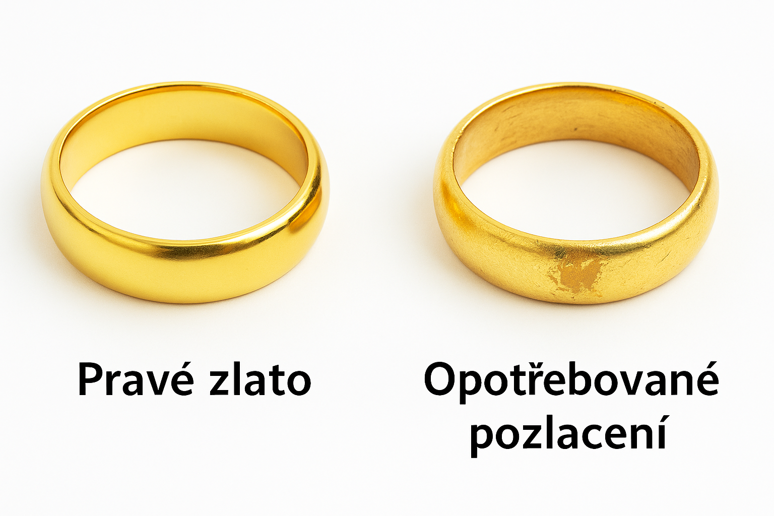 Pravé zlato vs opotřebované pozlacení – porovnání šperků